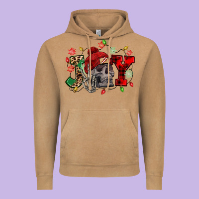 Christmas Joy Skeleton Vintage Hoodie Designed By Nancycooperartshop