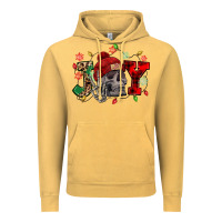 Vintage Mustard Christmas Joy skeleton Vintage Hoodie - NancyCooperArtShop