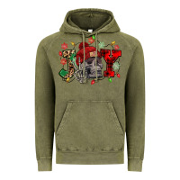 Vintage Olive Christmas Joy skeleton Vintage Hoodie - NancyCooperArtShop