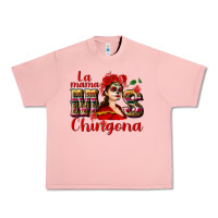 Salmon La mama mos Chingona Urban Heavy Tee - NancyCooperArtShop