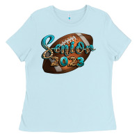 Baby Blue american football senior 2023 Ladies Tee - BundleAndBundleShop