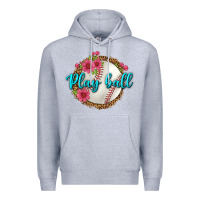 Heather Grey play ball baseball Premium Hoodie - BundleAndBundleShop