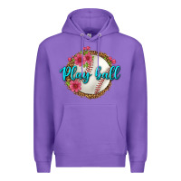 Purple play ball baseball Premium Hoodie - BundleAndBundleShop
