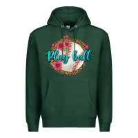 Sports Green play ball baseball Premium Hoodie - BundleAndBundleShop