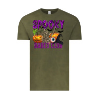 Vintage Olive Spooky babes club Vintage Tee - texasbilliewilder