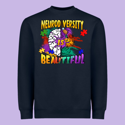 Neurodiversity Is Beautiful Heavyweight Sweatshirt Designed By Fadigitalartstudio