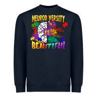 Navy Neurodiversity is beautiful Heavyweight Sweatshirt - FaDigitalArtStudio