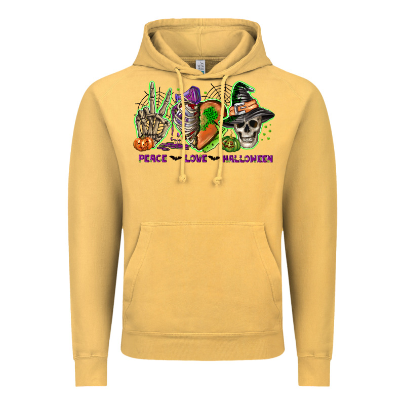 Peace Love Halloween Vintage Hoodie by NancyCooperArtShop | Teevron