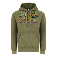 Vintage Olive Peace love Halloween Vintage Hoodie - NancyCooperArtShop