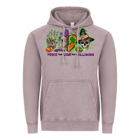 Vintage Zinc Peace love Halloween Vintage Hoodie - NancyCooperArtShop