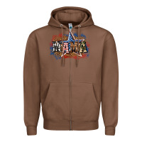 Chestnut patriotic mama Zipper Hoodie - BundleAndBundleShop