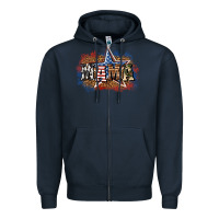 Navy patriotic mama Zipper Hoodie - BundleAndBundleShop