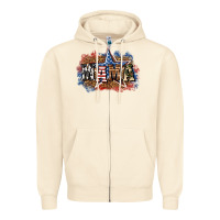 Sandshell patriotic mama Zipper Hoodie - BundleAndBundleShop