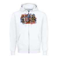 White patriotic mama Zipper Hoodie - BundleAndBundleShop