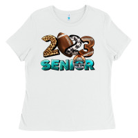 White American Football Senior 2023 Ladies Tee - BundleAndBundleShop