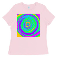 Bubblegum Pink tye die pattern Ladies Tee - RanaPortraitStore