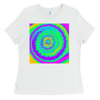 White tye die pattern Ladies Tee - RanaPortraitStore
