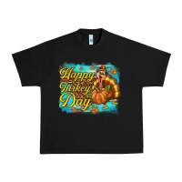 Black Happy Turkey Day Urban Heavy Tee - texasbilliewilder