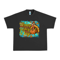 Pigment Black Happy Turkey Day Urban Heavy Tee - texasbilliewilder