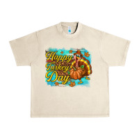 Sandshell Happy Turkey Day Urban Heavy Tee - texasbilliewilder