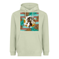 Matcha western mustang horse Heavyweight Hoodie - LillyAllenDesigns