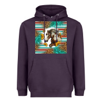 Plum western mustang horse Heavyweight Hoodie - LillyAllenDesigns