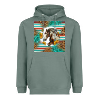 Sage western mustang horse Heavyweight Hoodie - LillyAllenDesigns