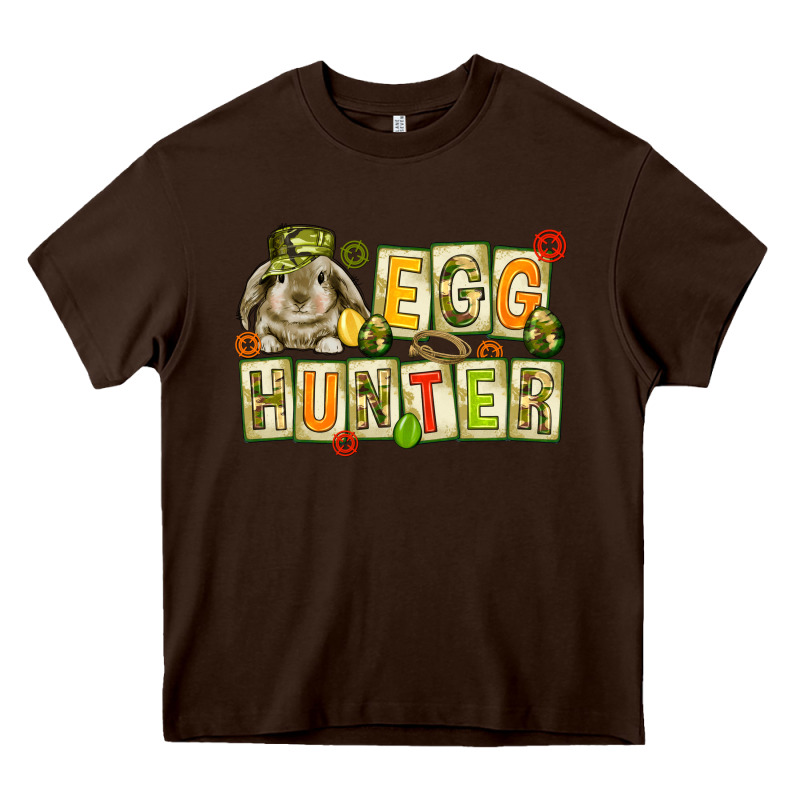 Egg Hunter With Camouflage Plate Letters Heavy Core Tee by NancyCooperArtShop | Teevron