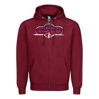Burgundy west end records Zipper Hoodie - tuanDangUi