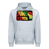 Heather Grey juneteenth Urban Hoodie - BarkalooDesign