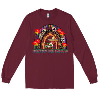 Burgundy cinco de mayo rainbow Long Sleeve Tee - CowGirlArtShop