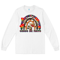 White cinco de mayo rainbow Long Sleeve Tee - CowGirlArtShop