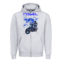 Heather Grey cmx 1100 rebel custom Zipper Hoodie - tuanDangUi
