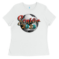 White soccer senior 2023 Ladies Tee - BundleAndBundleShop