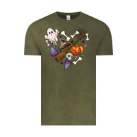 Vintage Olive love hallowen Vintage Tee - NancyCooperArtShop