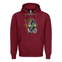 Burgundy kawa cafe racer z 9 rs 900 Zipper Hoodie - tuanDangUi