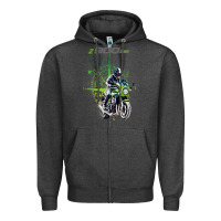 Charcoal Heather kawa cafe racer z 9 rs 900 Zipper Hoodie - tuanDangUi