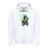 White kawa cafe racer z 9 rs 900 Zipper Hoodie - tuanDangUi