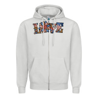 Dove Grey love american sunflower Zipper Hoodie - BundleAndBundleShop