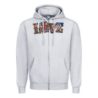 Heather Grey love american sunflower Zipper Hoodie - BundleAndBundleShop