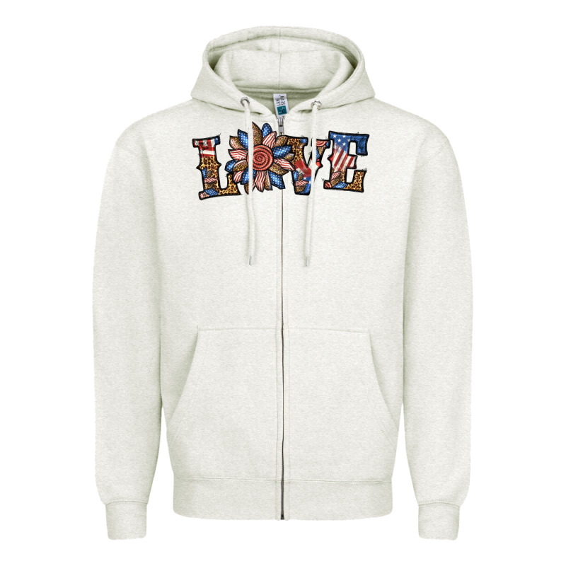 Love American Sunflower Zipper Hoodie by BundleAndBundleShop | Teevron
