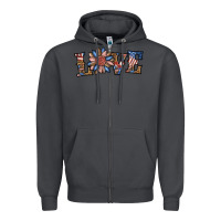 Smoke love american sunflower Zipper Hoodie - BundleAndBundleShop