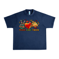 Navy Peace love tacos Urban Heavy Tee - NancyCooperArtShop