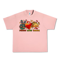 Salmon Peace love tacos Urban Heavy Tee - NancyCooperArtShop