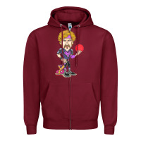 Burgundy ben stiller   white goodman Zipper Hoodie - tuanDangUi