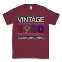 Burgundy Vintage 1980 Birthday Classic Tee - Bettercallsaul