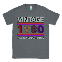 Charcoal Heather Vintage 1980 Birthday Classic Tee - Bettercallsaul