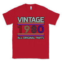 Red Vintage 1980 Birthday Classic Tee - Bettercallsaul