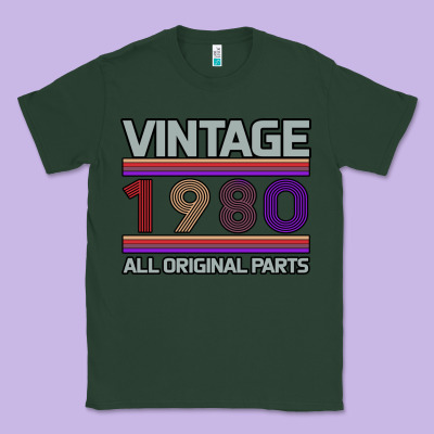 Vintage 1980 Birthday Classic Tee Designed By Bettercallsaul