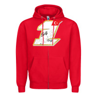 Red toprak razgatlioglu race number 1 2022 white Zipper Hoodie - tuanDangUi